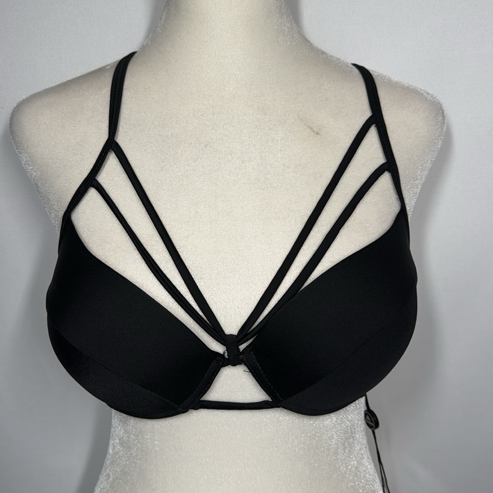 ❤️3/$30 Ree Bees Black Bikini Top - Picture 2 of 8